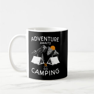 Mug L'aventure attend, aller camper dans la nature pou