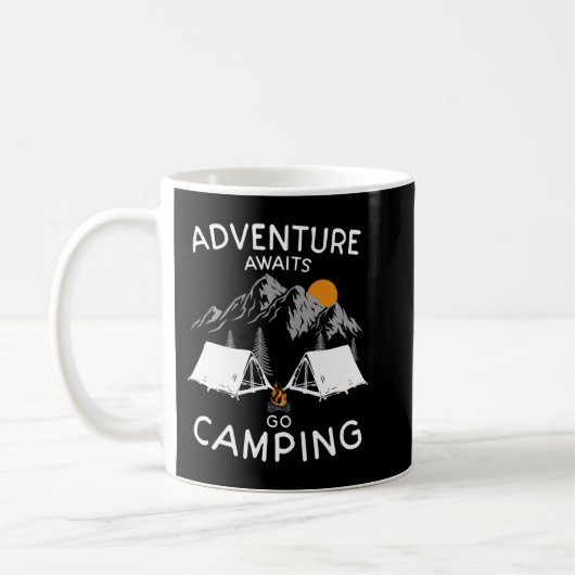 Mug L'aventure attend, aller camper dans la nature pou (Gauche)