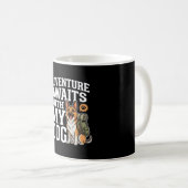 Mug L'aventure attend avec mon chien randonnée (Devant droit)