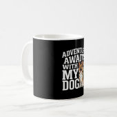 Mug L'aventure attend avec mon chien randonnée (Devant gauche)