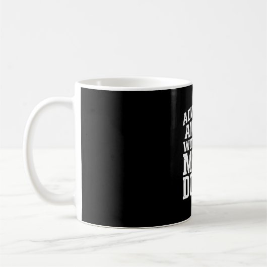 Mug L'aventure attend avec mon chien randonnée (Gauche)