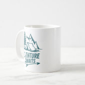 Mug L'aventure Attend Dehors Café De Camping (Devant gauche)