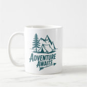 Mug L'aventure Attend Dehors Café De Camping (Gauche)