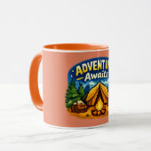Mug L'aventure Attend | Voyage Envie  (Devant gauche)