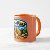 Mug L'aventure Attend | Voyage Envie  (Devant droit)