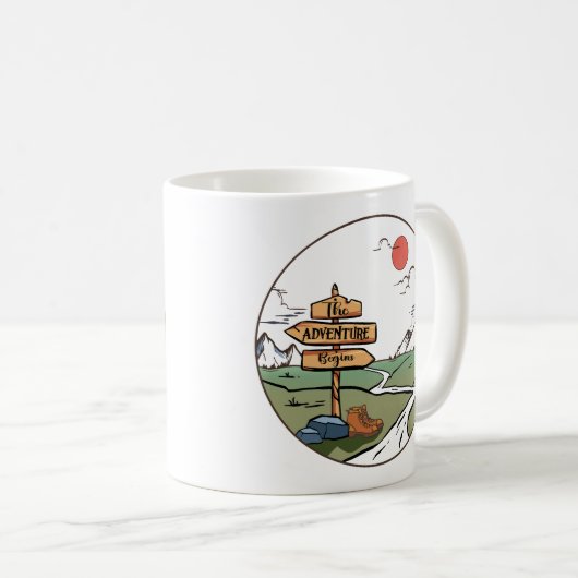 Mug L'aventure commence (Devant droit)