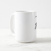 Mug L'aventure commence à la mode noir et blanc (Devant gauche)