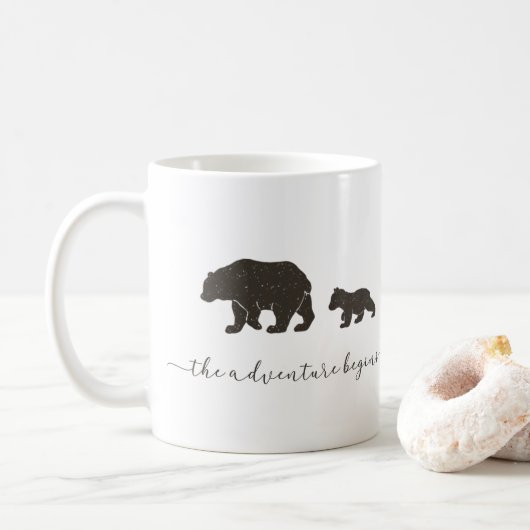 Mug L'aventure commence maman et bébé ours (Avec donut)