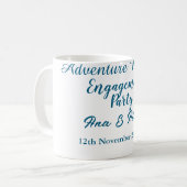 Mug l'aventure commence nom de la fête de fiançailles  (Devant gauche)