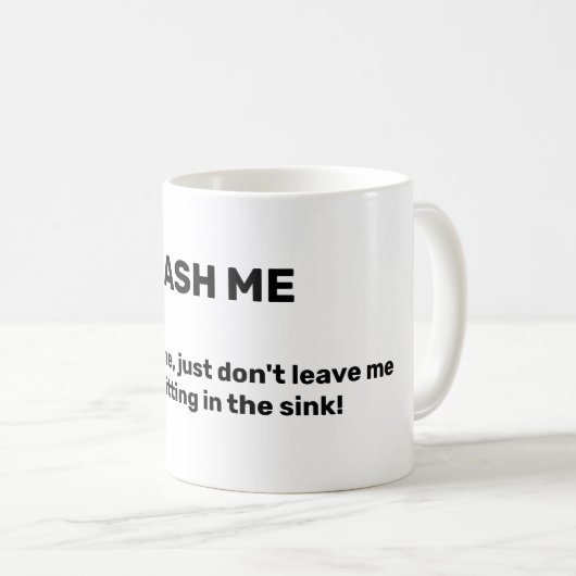 Mug LAVER MOI Funny Custom Text Dirty (Devant droit)