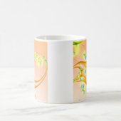 Mug Lavette | Art fractal orange et jaune (Centre)