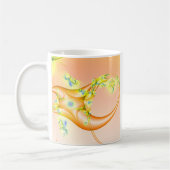Mug Lavette | Art fractal orange et jaune (Gauche)
