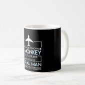 Mug L'avion de mécanicien d'avion prend la vraie (Devant droit)