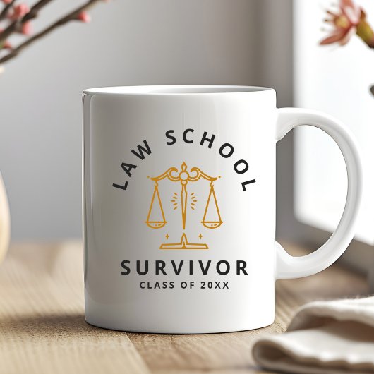 Mug Law School Survivor Funny Graduate