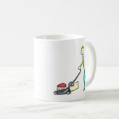 Mug Lawn Mowing Stickman (Devant droit)