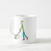 Mug Lawn Mowing Stickman (Devant gauche)