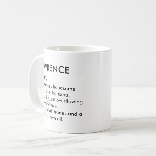 Mug Lawrence name, Editable name, Custom name (Devant gauche)
