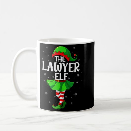 Mug Lawyer Elf Christmas Girls Women Elf Squad Xmas Fa (Gauche)