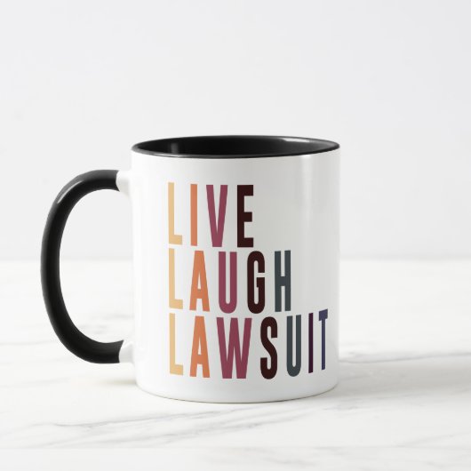 Mug Lawyer Live Love Lawsuit Funny Law School Grad (Gauche)
