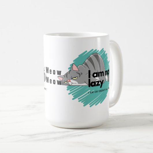 Mug Lazy Cat (Devant droit)