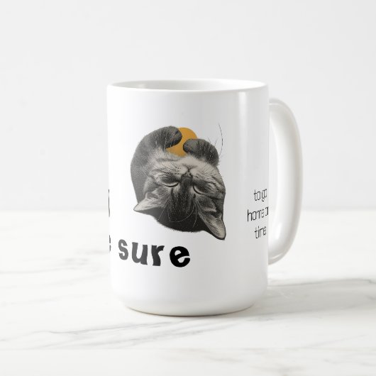 Mug Lazy Cat Funny (Devant droit)