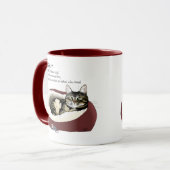 Mug Lazy Chat Led Green Funny (Devant gauche)