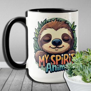 Mug Lazy Days Sloth Lover Don My Spirit Animal Sloth