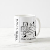 Mug Lazy Man Watches Horse Racing à la télévision (Devant droit)