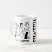 Mug Lazy Man Watches Horse Racing à la télévision (Devant gauche)