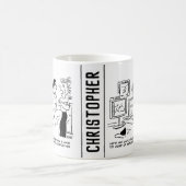 Mug Lazy Man Watches Horse Racing à la télévision (Centre)