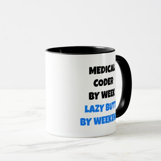 Mug Lazy Médicale Coder (Devant droit)