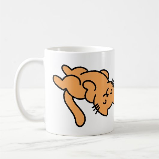 Mug Lazy Orange Cat (Gauche)