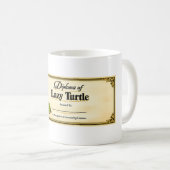 Mug lazy turtle diploma (Devant droit)