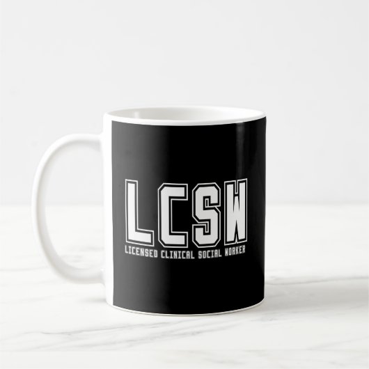 Mug Lcsw Clinique Social Travailleur Graduation (Gauche)