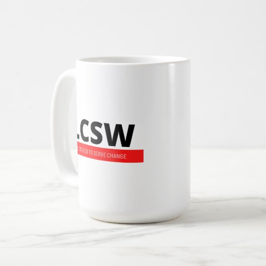 Mug LCSW (rouge) (Devant gauche)