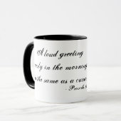 Mug Le 27:14 de proverbes citent complètement noir et (Devant gauche)