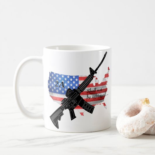 Mug Le 2e Amendement Ne Doit Pas Être Violé Indicateur (Avec donut)