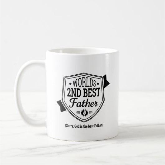 Mug Le 2ème meilleur père du monde (Gauche)