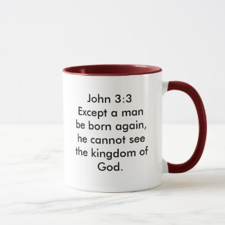 Mug Le 3:3 de John excepté un homme soit soutenu