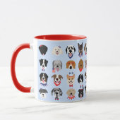 Mug Le 4 Juillet Dog Visages (Gauche)