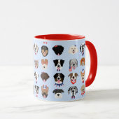 Mug Le 4 Juillet Dog Visages (Devant droit)