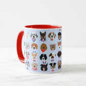 Mug Le 4 Juillet Dog Visages (Devant gauche)