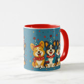 Mug Le 4 Juillet Pembroke Welsh Corgi Dogs (Devant droit)