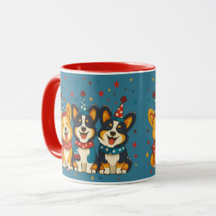 Mug Le 4 Juillet Pembroke Welsh Corgi Dogs