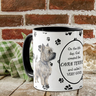 Mug Le 8e jour Dieu a créé Cairn Terrier Chiens