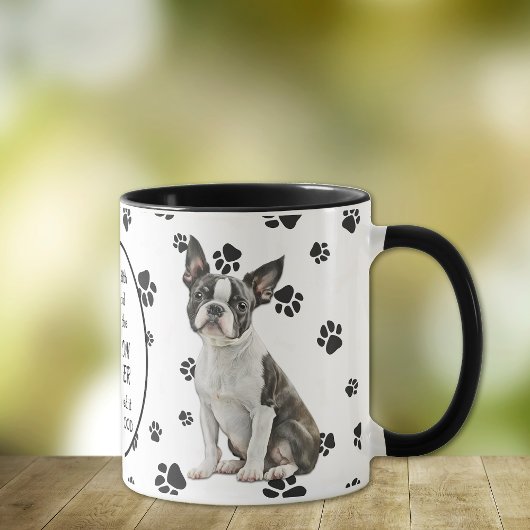 Mug Le 8e jour Dieu a créé des chiens de Boston Terrie