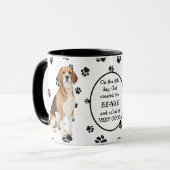 Mug Le 8e jour Dieu créa des Beagles (Devant gauche)