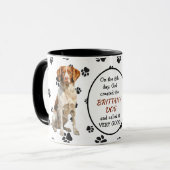 Mug Le 8e jour Dieu créa des chiens bretons (Devant gauche)