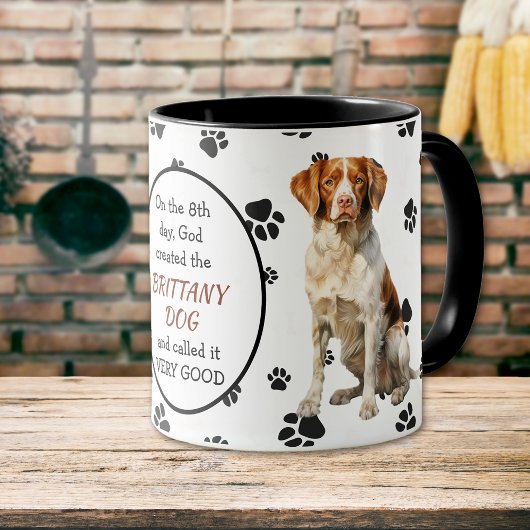 Mug Le 8e jour Dieu créa des chiens bretons