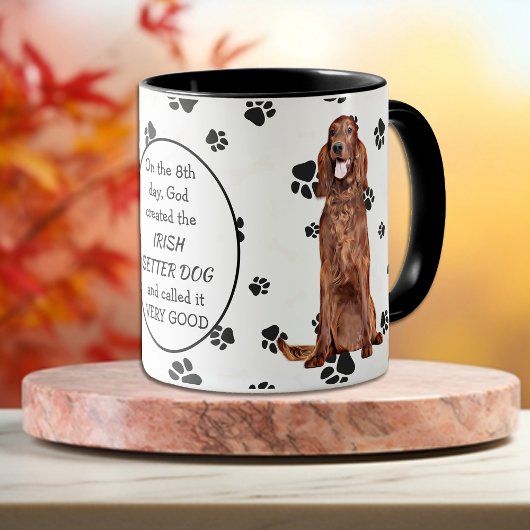 Mug Le 8e jour Dieu créa des chiens de couture irlanda
